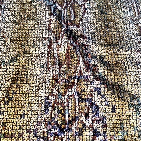 Vivienne Tam Black Textured Sequin Animal Print Tank Top Size Medium - Picture 3 of 7